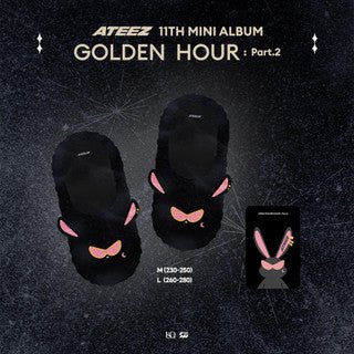 ATEEZ - GOLDEN HOUR : Part.2 (Ice On My Teeth) MITO FUR SLIPPERS - K - Moon