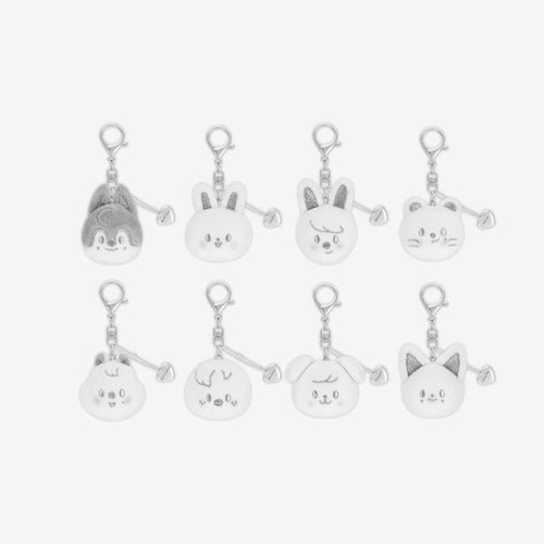 STRAY KIDS - 'celebrATE' SKZOO Face Keyring SILVER - K - Moon