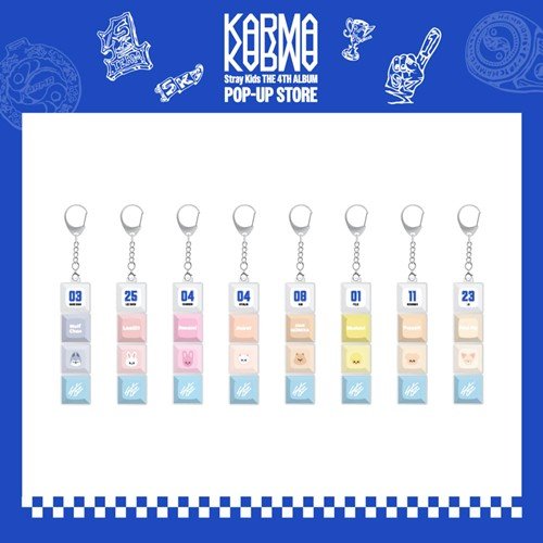 STRAY KIDS - KARMA Pop - Up Store KEYCAP KEYRING - K - Moon